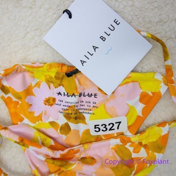 NEW Aila Blue Free People Palm Bikini Bottoms, size S - Picture 15 of 16